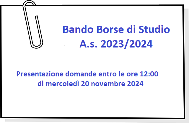 Bando Borse di Studio Anno Scolastico 2023/2024