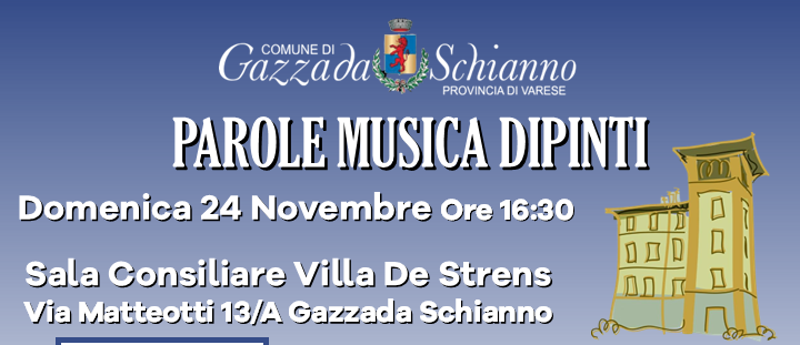 Evento Culturale “Parole, Musica e Dipinti”